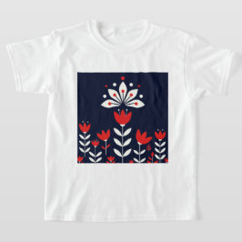 Camiseta arte popular escandinavo