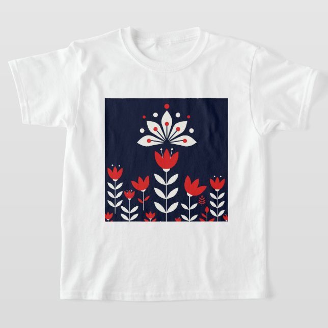 Camiseta arte popular escandinavo (Distribución)