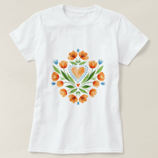 Camiseta Arte popular polaco tradicional