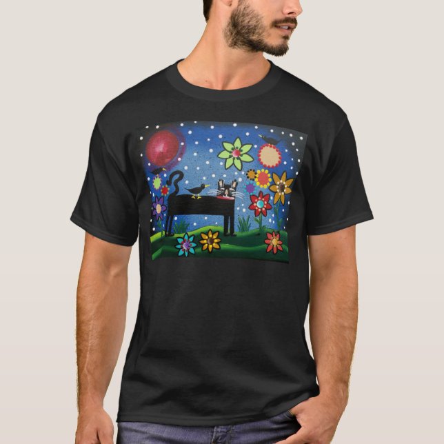 Camiseta Arte popular por el gato de Lorri Everett con (Anverso)
