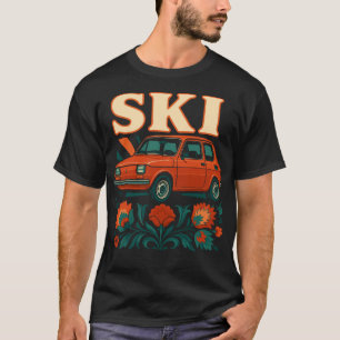 Camiseta Arte popular retro Maluch polaco