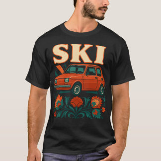 Camiseta Arte popular retro Maluch polaco