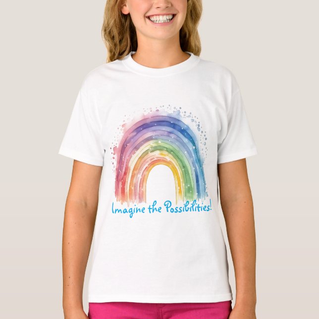 Camiseta Arte por Deber, Shirt de los Niños del Arcoiris (Anverso)