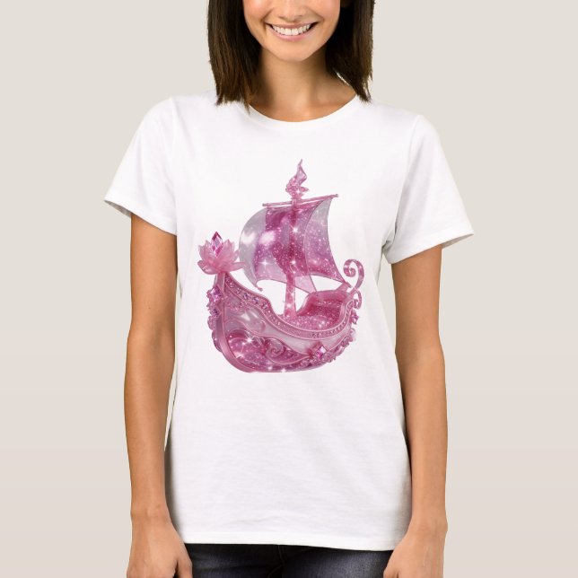 Camiseta Arte portable BARCO GLITTER PINK Chic (Anverso)