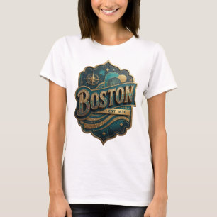 Camiseta Arte portable Cool Gold BOSTON EST 1630