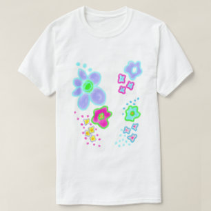 Camiseta Arte portable de flores abstractas funky