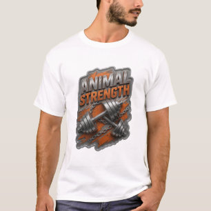 Camiseta Arte portable de fuerza animal plateado llamativo