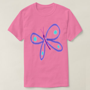 Camiseta Arte portable de mariposa púrpura