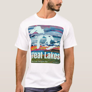 Camiseta Arte portable del amanecer sobre la bahía Georgian