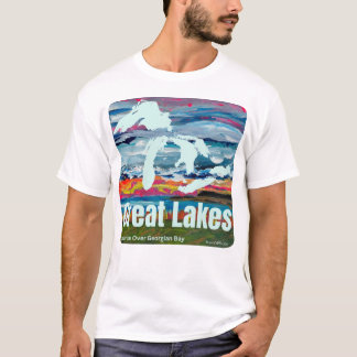 Camiseta Arte portable del amanecer sobre la bahía Georgian