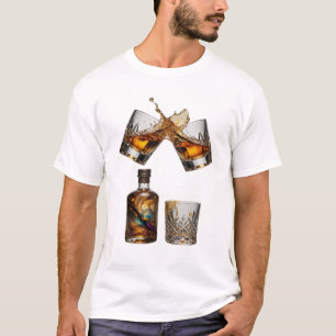 Camiseta Arte portable Edgy Silver WHISKY SPLASH