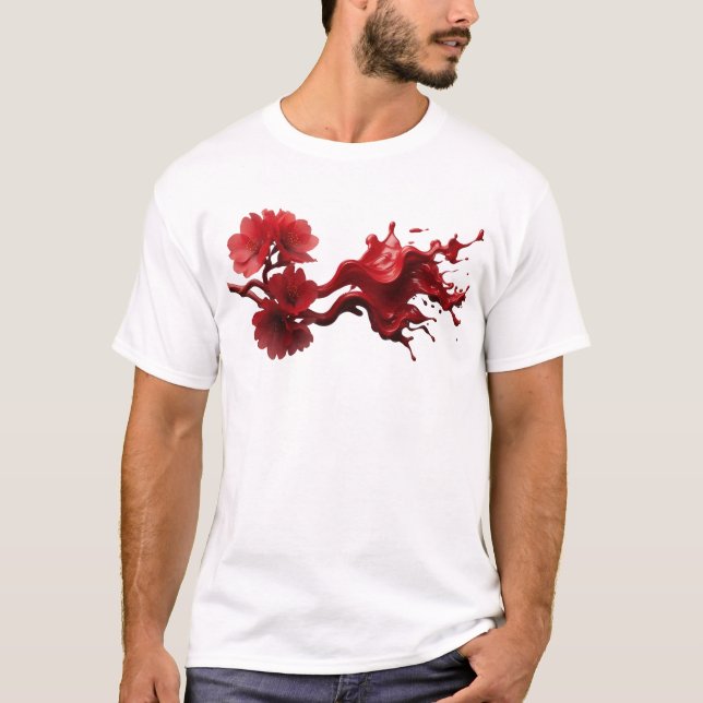 Camiseta Arte portable FLOR ABSTRACTA Chic (Anverso)