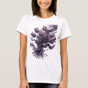 Camiseta Arte portable FUSIÓN FLORAL PÚRPURA Morado crujien