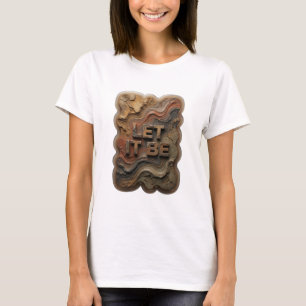 Camiseta Arte portable ingenioso de plata LET IT BE