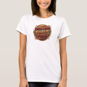 Camiseta Arte portátil Cara de reposo sobrio creativa