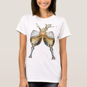 Camiseta Arte portátil Crisp Silver BRINDIS POR BUENA SALUD