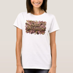 Camiseta Arte portátil rojo fresco SASSY DESDE EL PRIMER DÍ