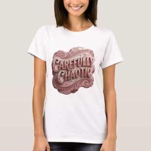 Camiseta Arte Portátil Rosa Juguetón CAUIDADOSAMENTE CAÓTIC