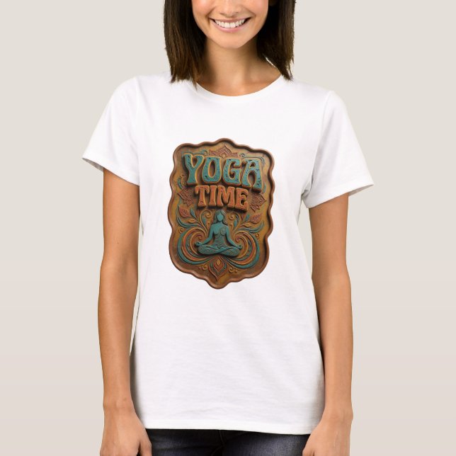 Camiseta Arte portátil Sharp Teal YOGA TIME (Anverso)