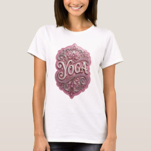 Camiseta Arte portátil YOGA de Plata Crujiente