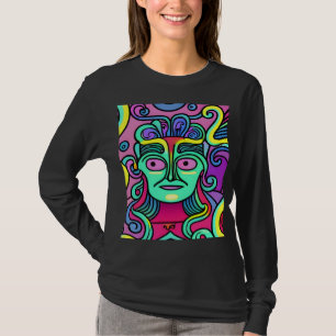 Camiseta arte psicodélico alienígena angel
