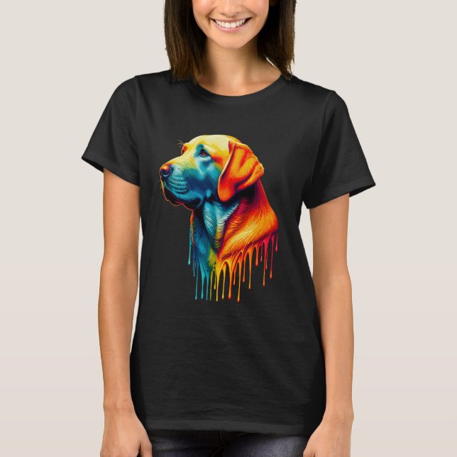 Camiseta Arte que gotea Labrador Retriever Lab Labradores L (Anverso)