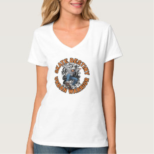 Camiseta Arte rebelde de perro bulldog ciclista ciberpunk