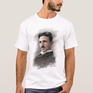 Camiseta Arte retrato de Nikola Tesla