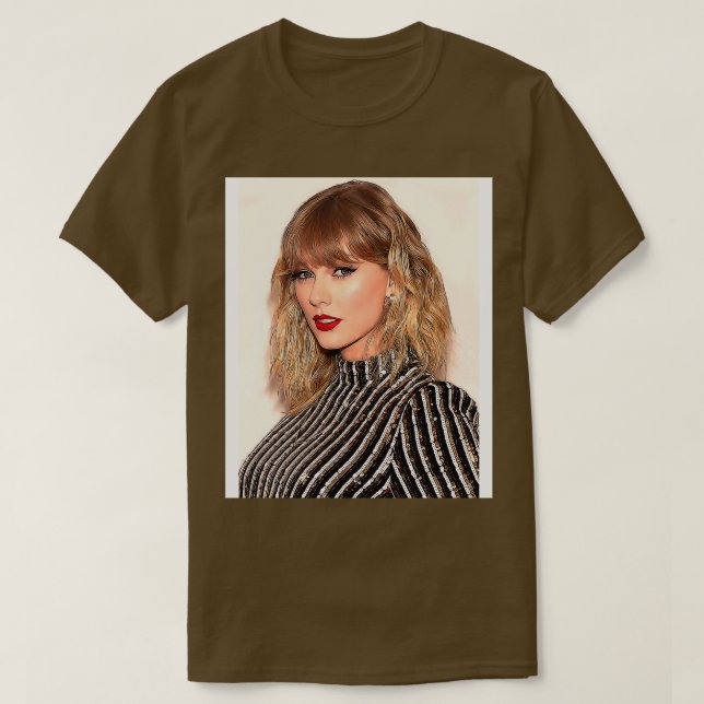 Camiseta Arte retrato de TayIor Swjft (Diseño del anverso)