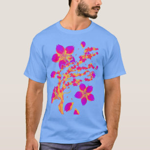 Camiseta Arte Retro 80 Japón Flor Sakura Vaporwave Cherry