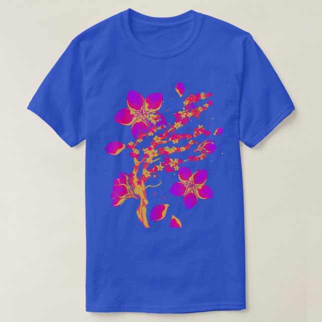 Camiseta Arte Retro 80 Japón Flor Sakura Vaporwave Cherry (Diseño del anverso)