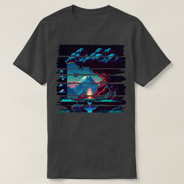 Camiseta Arte retro de 8 bits (Diseño del anverso)