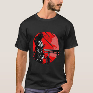Camiseta Arte retro de guerrero japonés samurai impreso en 