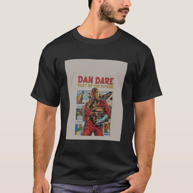 Camiseta Arte retro de historietas de Dan Dare (Anverso)