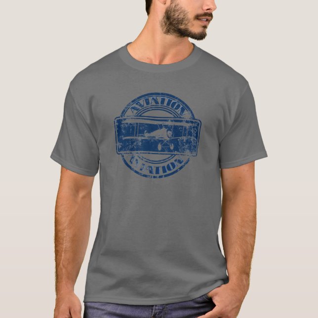 Camiseta Arte retro de la aviación (Anverso)