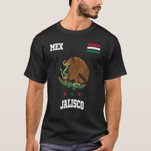 Camiseta Arte retro de la bandera mexicana de Jalisco Méxic