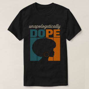 Camiseta Arte Retro de Mujer Afro sin Disculpas Genial