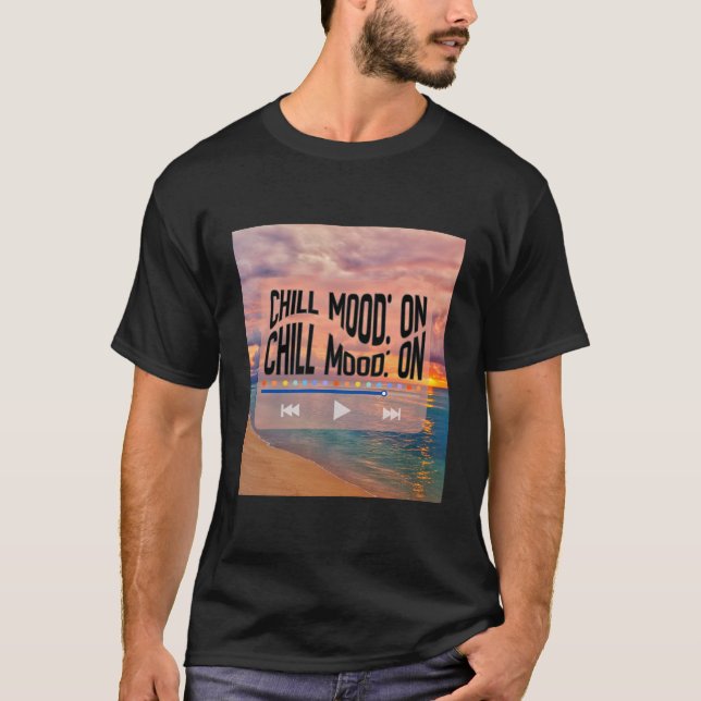 Camiseta Arte Retro de Playa con Ambiente Relajado (Anverso)