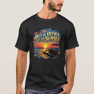 Camiseta Arte Retro de Vacaciones Fuera de la Oficina hacia