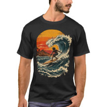 Arte Retro del Océano de Surfista Vintage Cabalgan