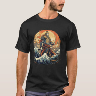 Camiseta Arte retro japonés Samurai ventilado japonés Bushi