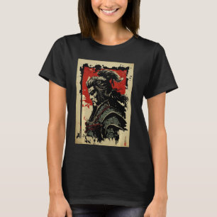 Camiseta Arte retro japonés Samurai ventilado japonés Bushi