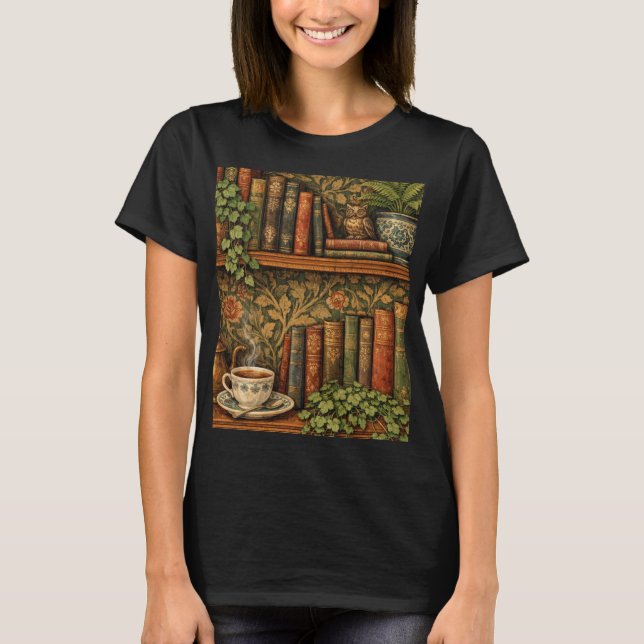 Camiseta Arte retro para amantes de los libros (Anverso)