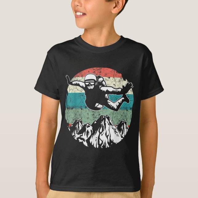 Camiseta Arte retro vintage de Skydiving (Anverso)