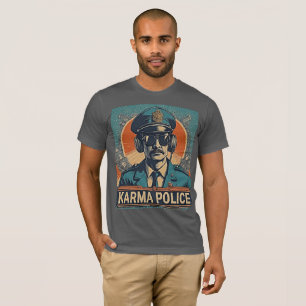 Camiseta Arte Retro Vintage Policía Karma