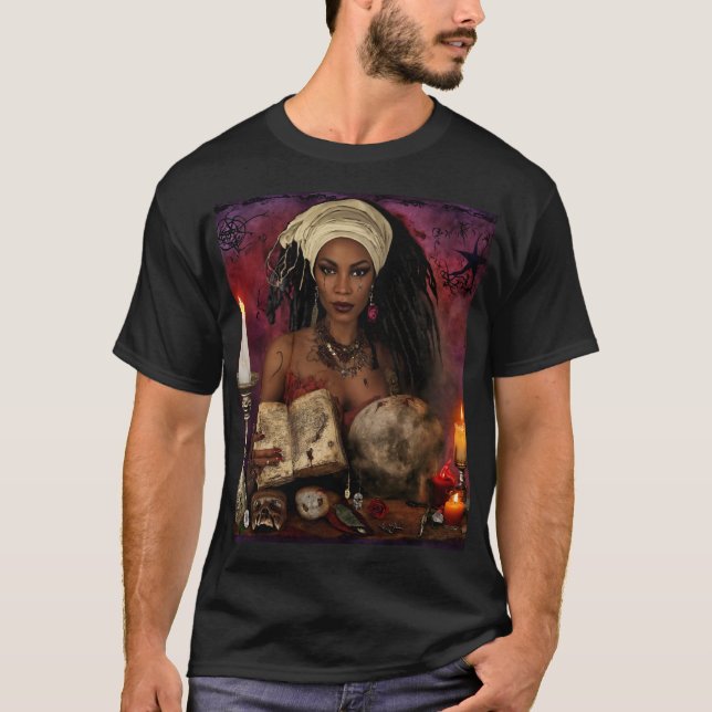 Camiseta Arte ritual de Diosa Voodoo (Anverso)