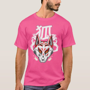 Camiseta Arte robótico de la máscara de kitsune de Fox Cybe