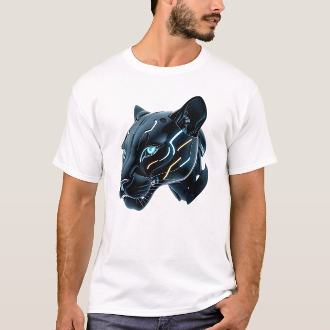 Camiseta Arte Robótico Panther Face (Anverso)