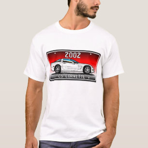 Camiseta Arte rojo 2002 de la placa de Vette Lic del fondo
