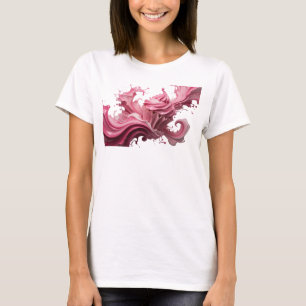 Camiseta Arte rosa ABSTRACTO Arte de moda de impresión